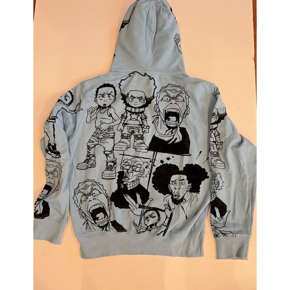 DEKRYPTIC X THE BOONDOCKS - GOLD WINNERS OUTLINE BLUE HOODIE 2XL - Picture 13 of 16
